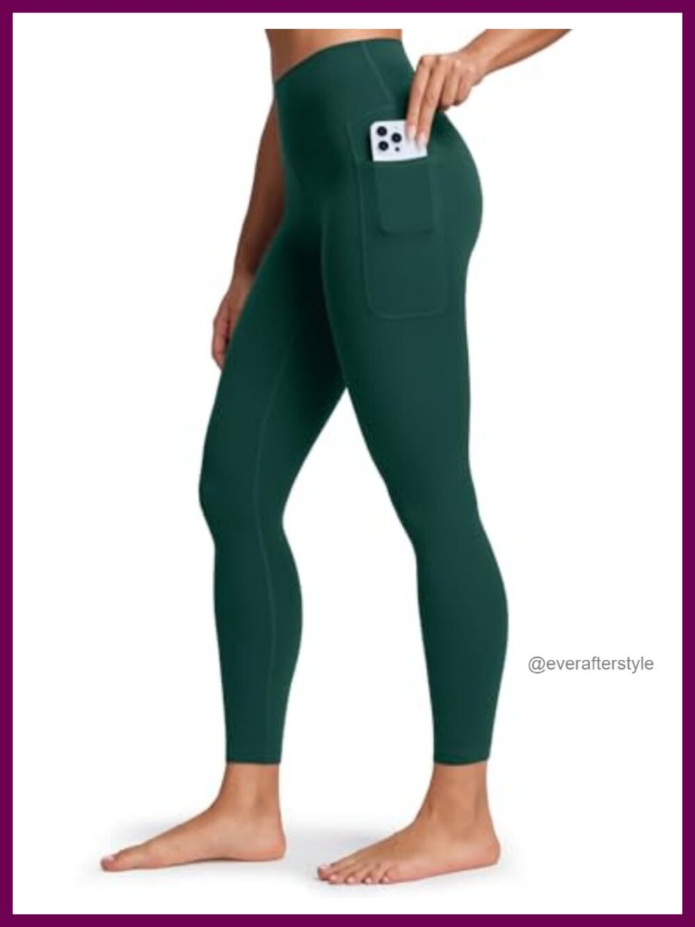 High Waist Butt Lifting Leggings with Pockets 25"